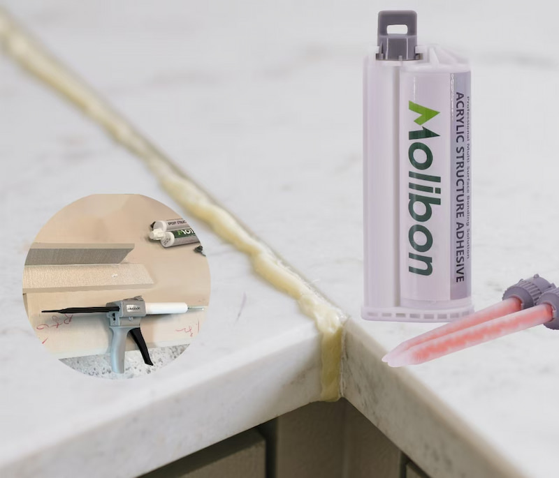 How to construct 45° seamless joint of Sintered stone slabs?
