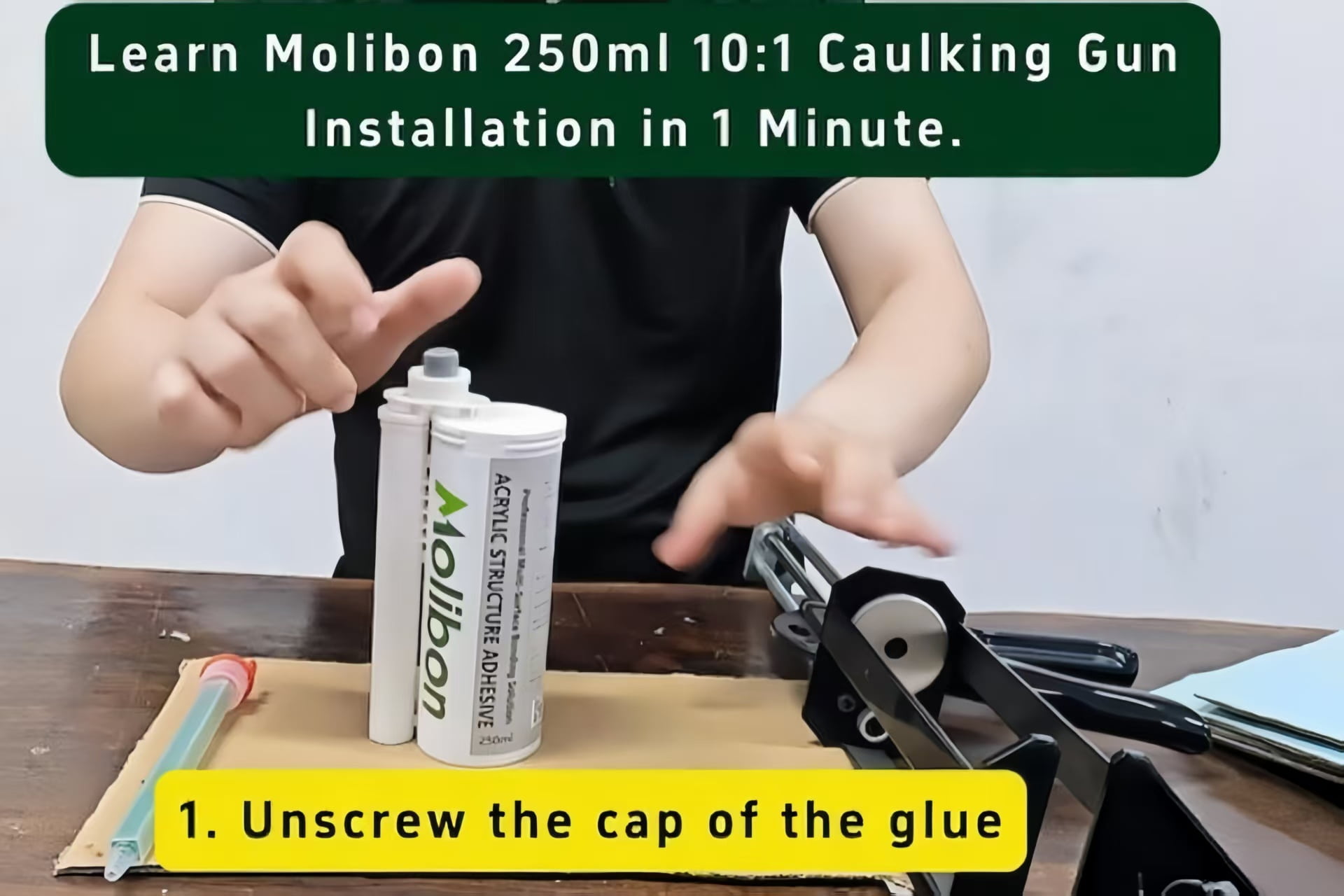 Learn Molibon 250ml 10:1 Caulking Gun Installation in 1 Minute